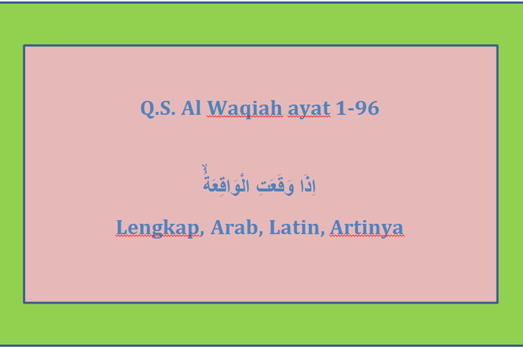 Detail Surat Al Waqiah Latin Nomer 34