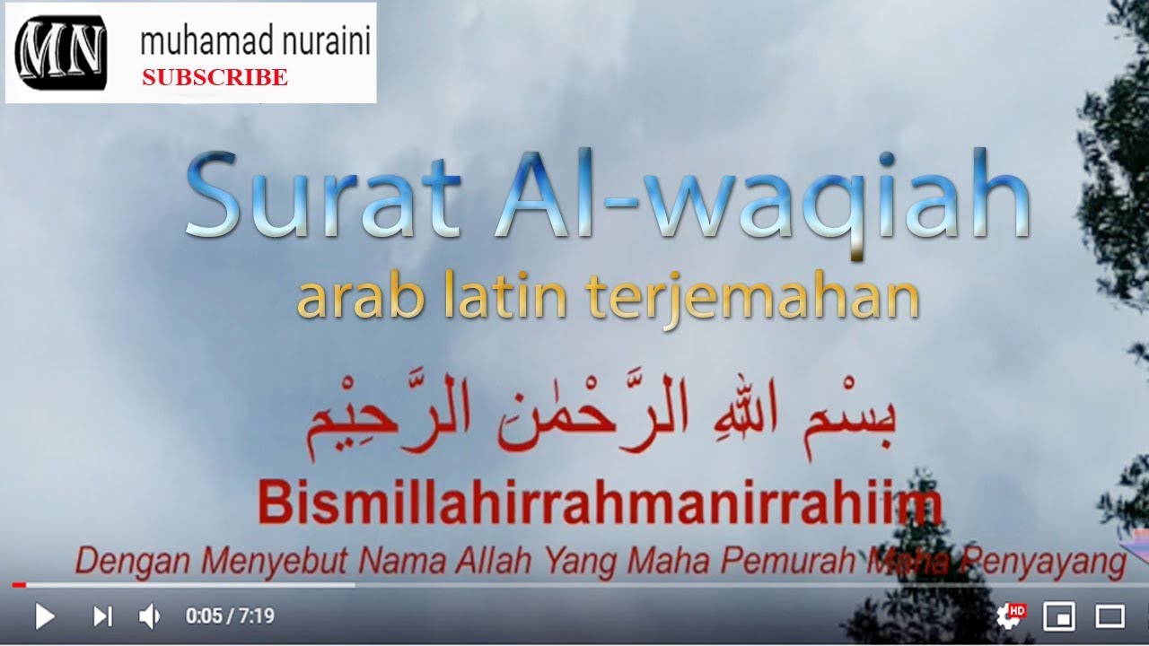 Detail Surat Al Waqiah Latin Arab Nomer 13