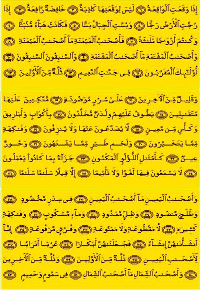 Detail Surat Al Waqiah Lengkap Nomer 13
