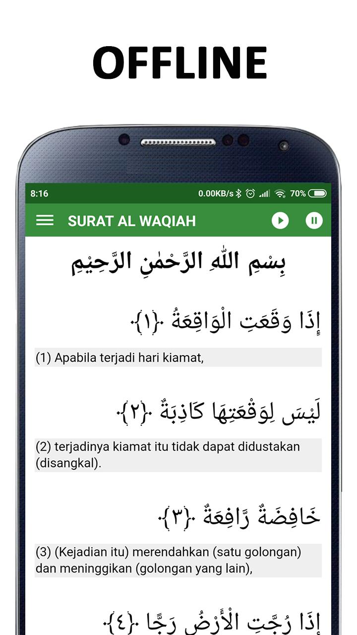 Detail Surat Al Waqiah Merdu Nomer 20