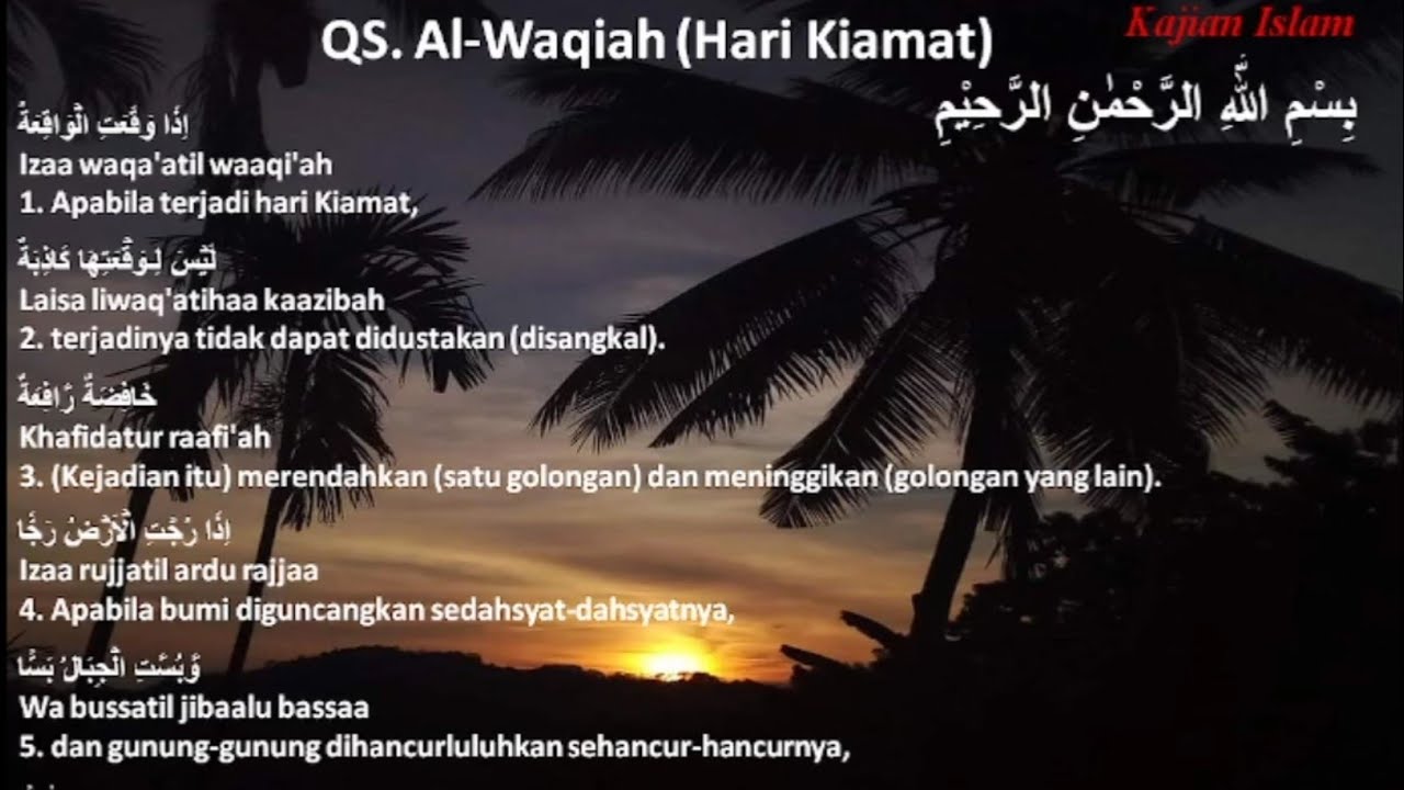 Detail Surat Al Waqiah Terjemahan Nomer 39