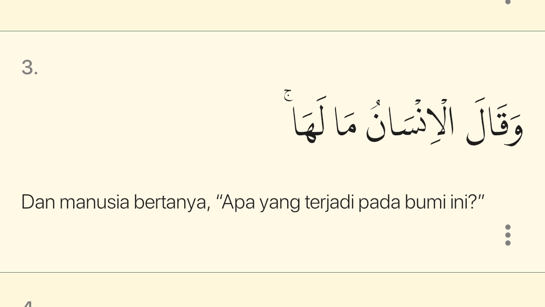 Detail Surat Al Zalzalah Ayat 3 Nomer 4