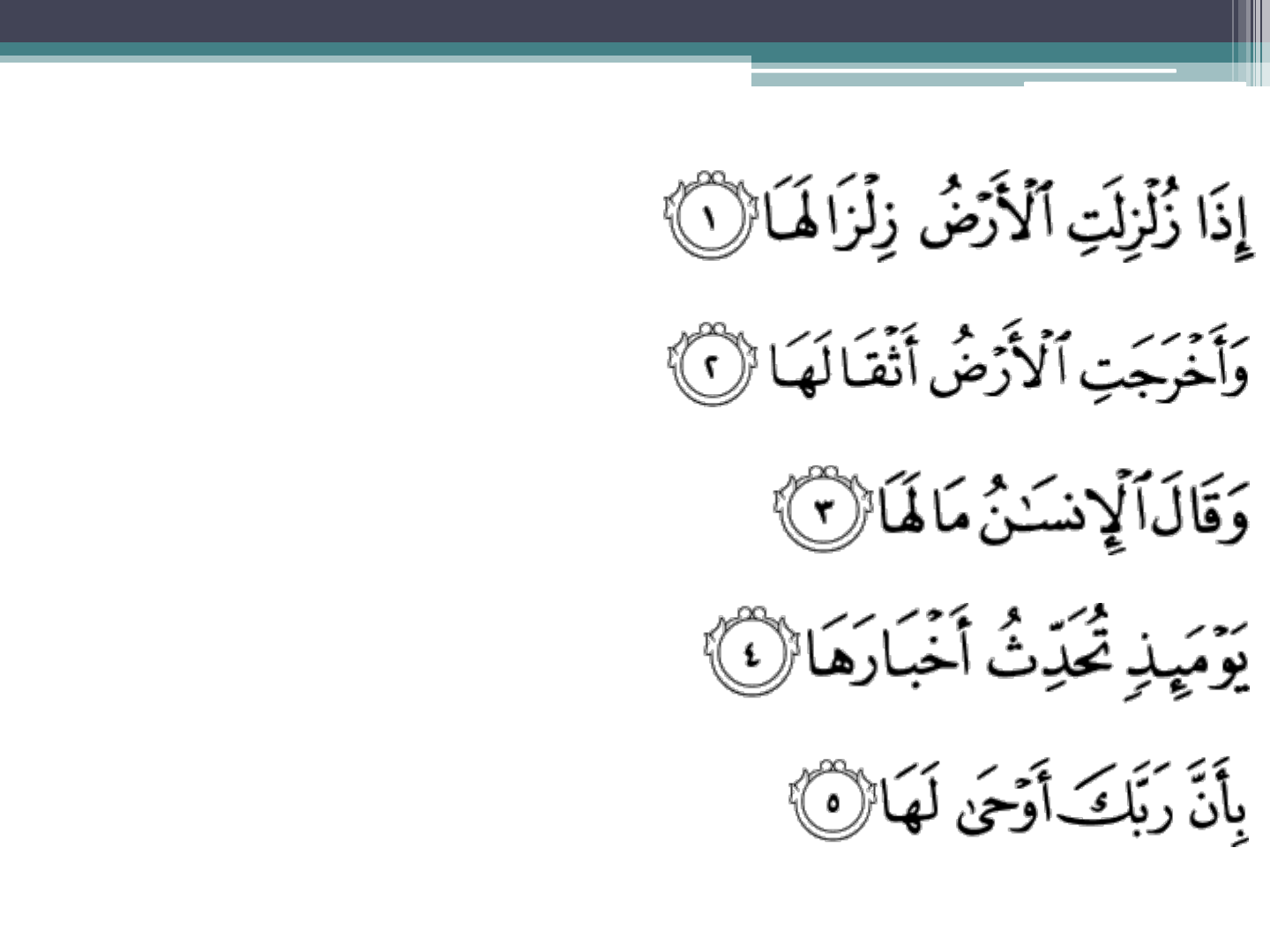 Detail Surat Al Zalzalah Ayat 4 Nomer 12