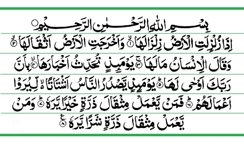 Detail Surat Al Zalzalah Ayat 4 Nomer 9
