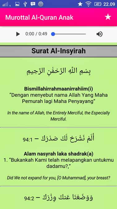 Detail Surat Alam Nasroh Latin Nomer 39