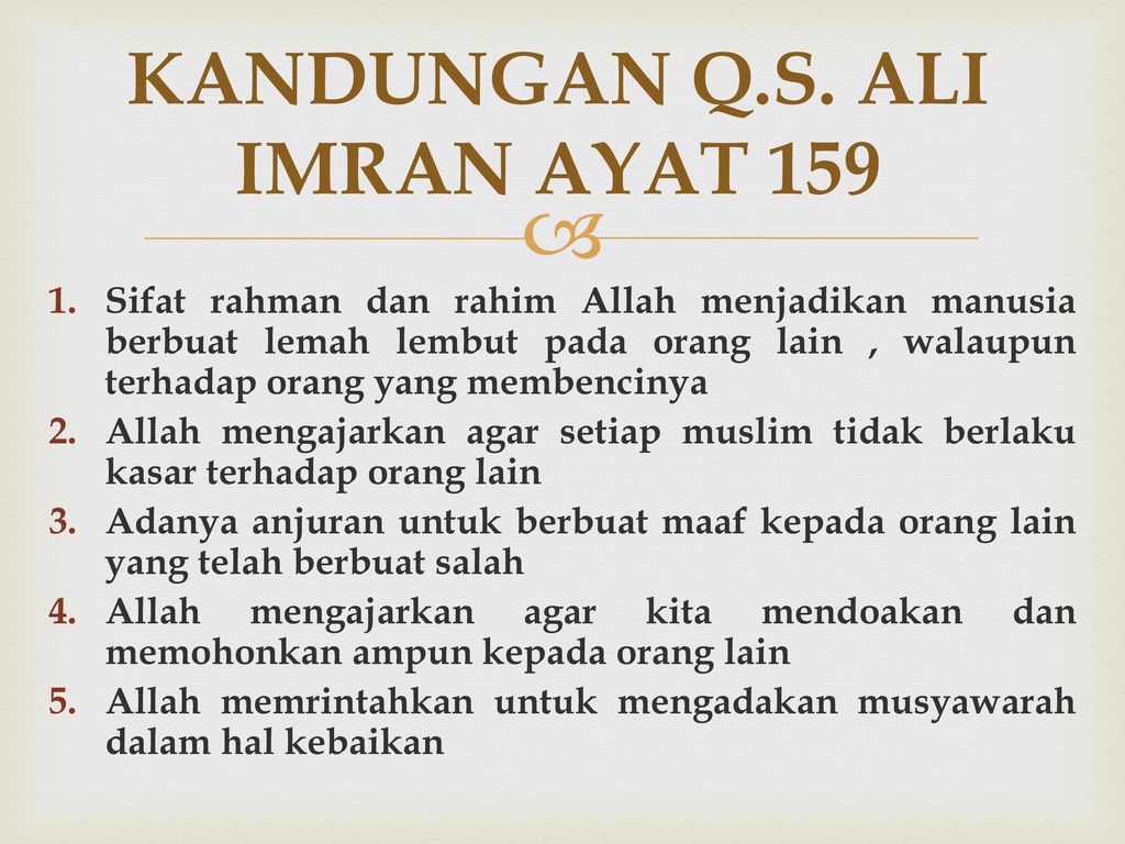 Detail Surat Ali Imran 3 Ayat 159 Nomer 39