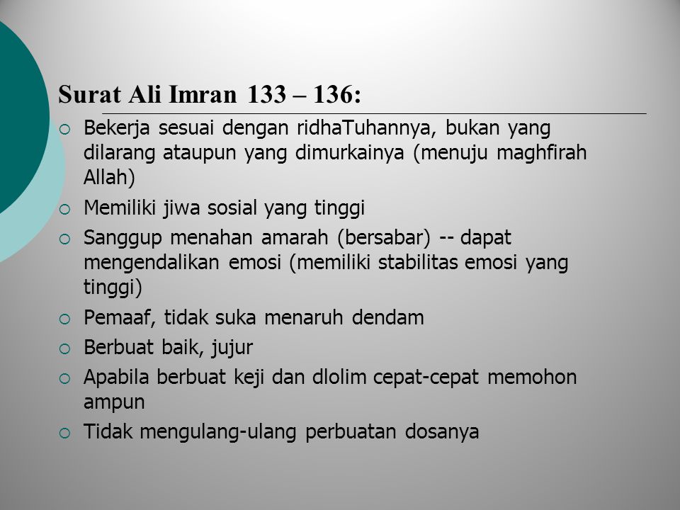 Detail Surat Ali Imran Ayat 133 136 Nomer 48