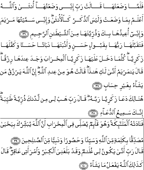Detail Surat Ali Imran Ayat 38 Nomer 20