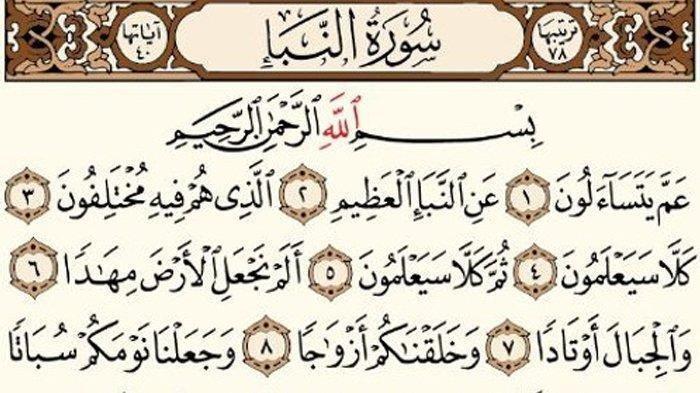 Detail Surat An Naba 1 20 Nomer 8