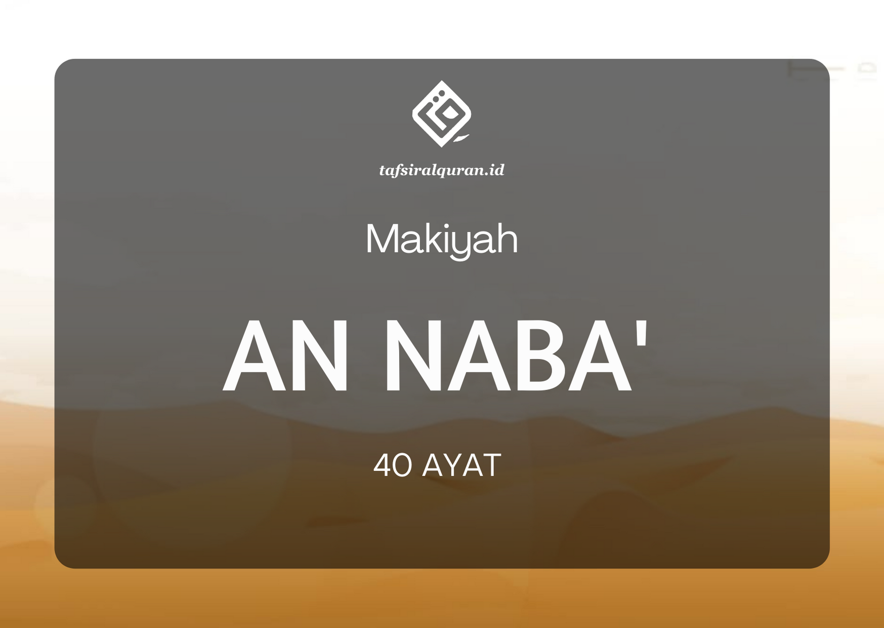 Detail Surat An Naba 1 Sampai 20 Nomer 23