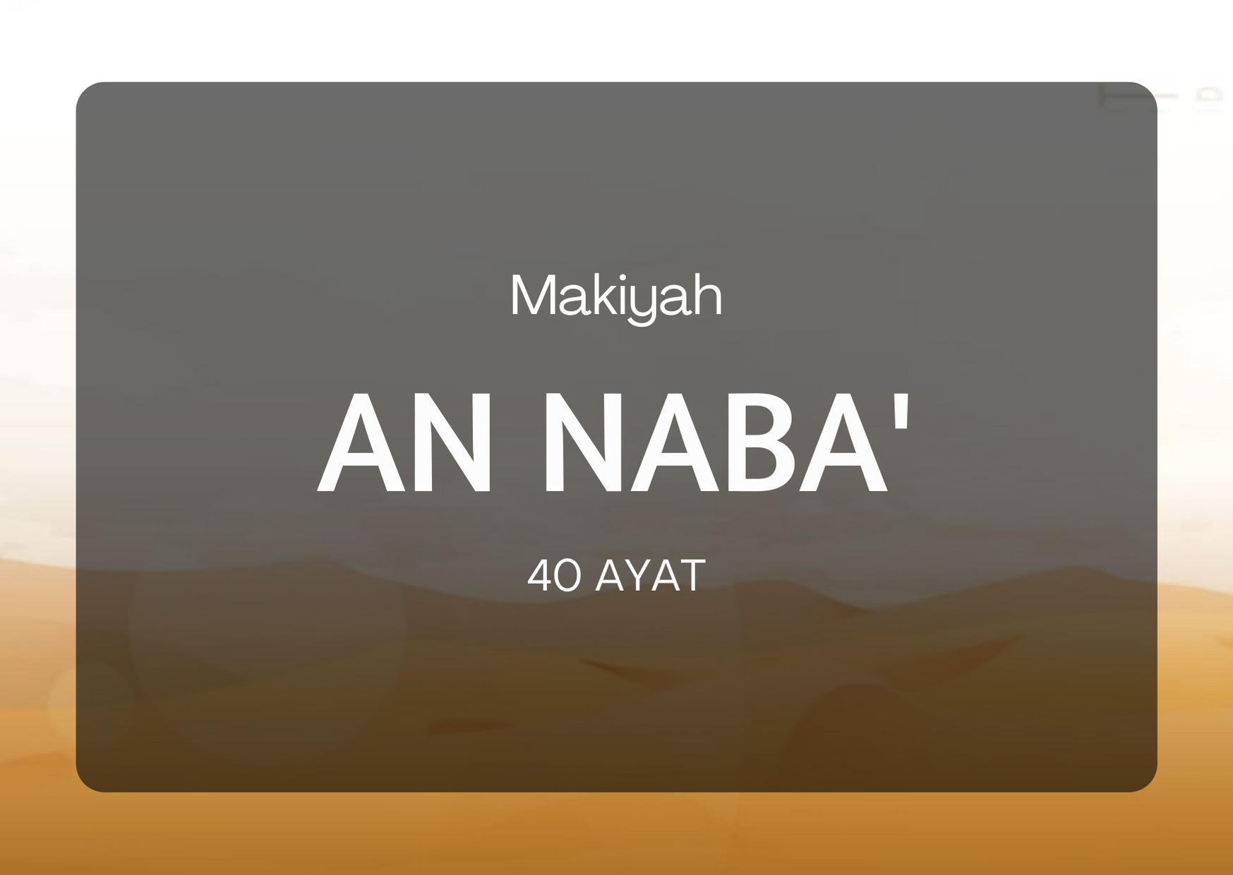 Detail Surat An Naba Ayat 1 10 Nomer 26