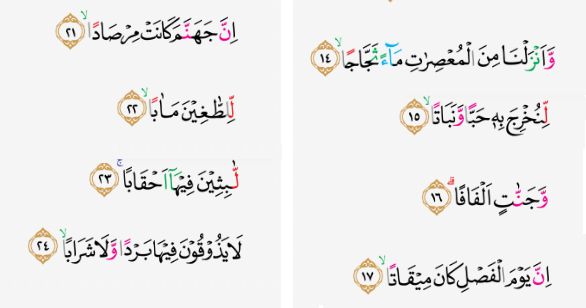 Detail Surat An Naba Ayat 15 Dan 16 Nomer 25