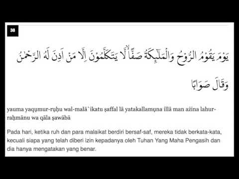 Detail Surat An Naba Ayat 38 Nomer 2