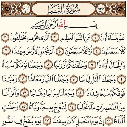 Detail Surat An Naba Full Nomer 15