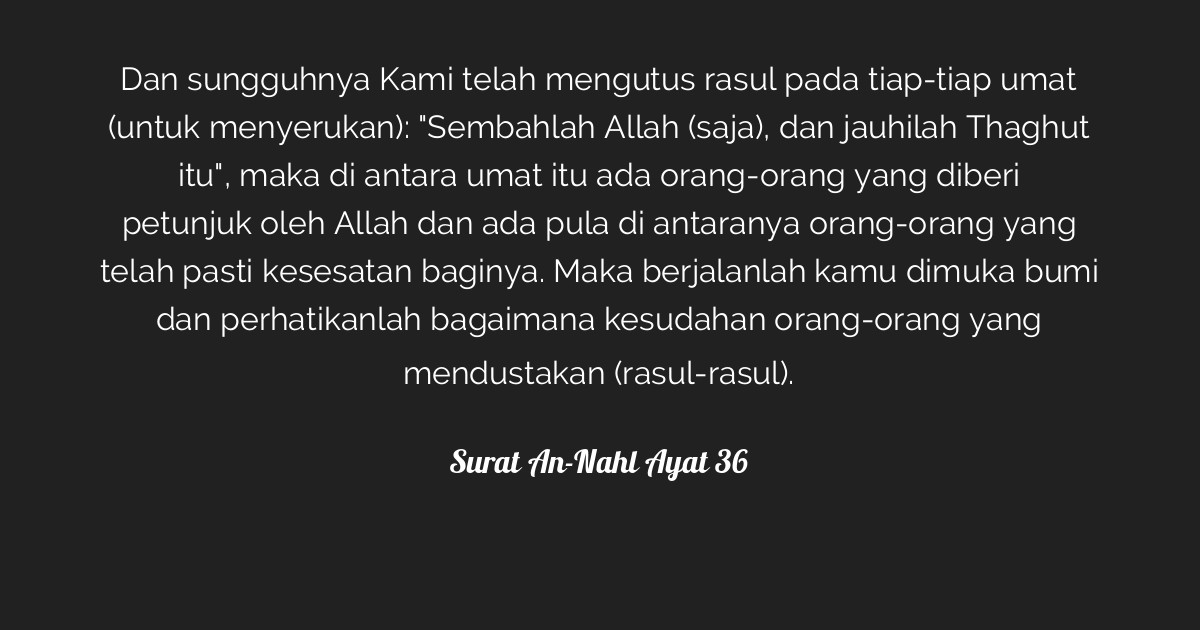 Detail Surat An Nahl 36 Nomer 26