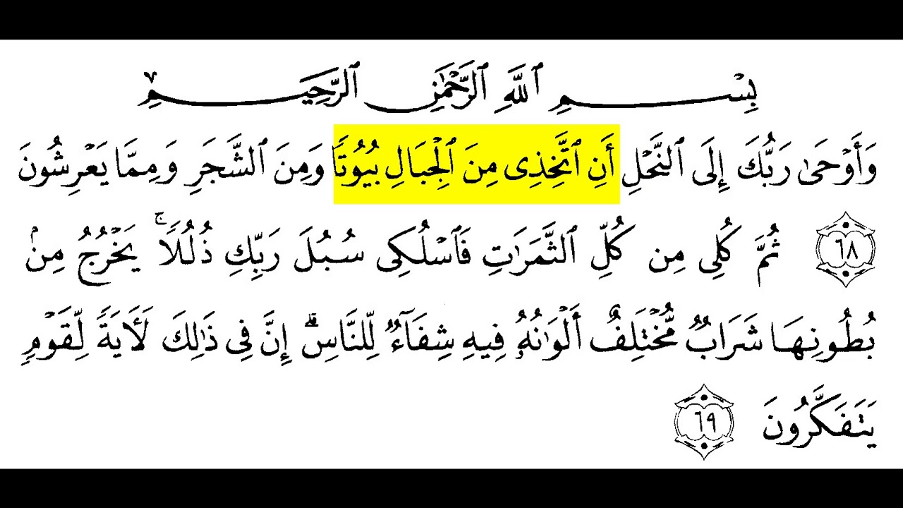 Detail Surat An Nahl 68 69 Nomer 20