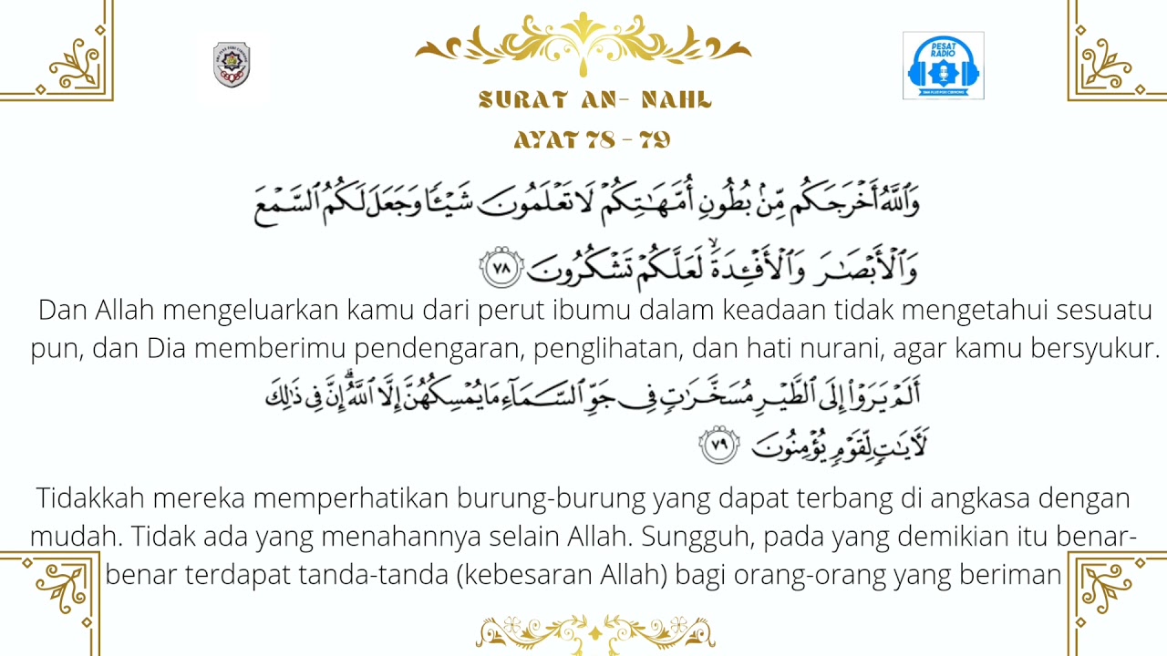 Detail Surat An Nahl 78 Nomer 29