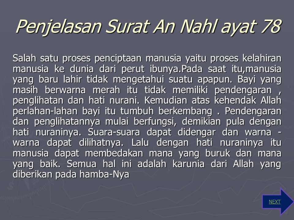 Detail Surat An Nahl 78 Nomer 40