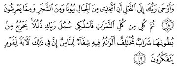 Detail Surat An Nahl Ayat 68 69 Nomer 3