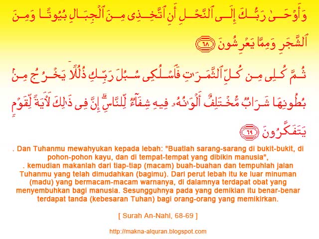 Detail Surat An Nahl Ayat 68 69 Nomer 30