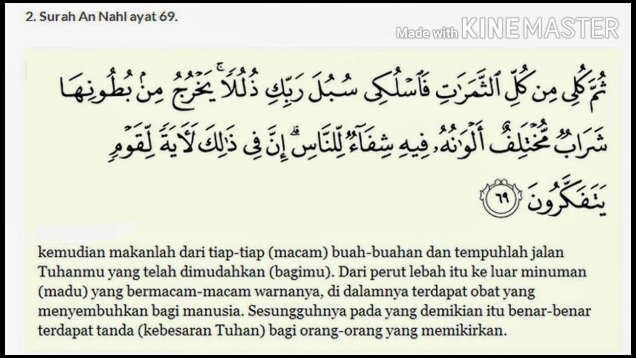 Detail Surat An Nahl Ayat 69 Nomer 3