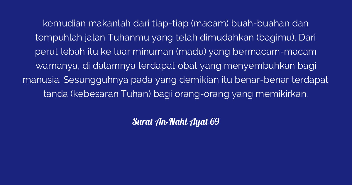 Detail Surat An Nahl Tentang Madu Nomer 13