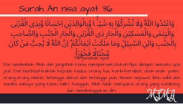 Detail Surat An Nisa 4 Ayat 36 Nomer 10