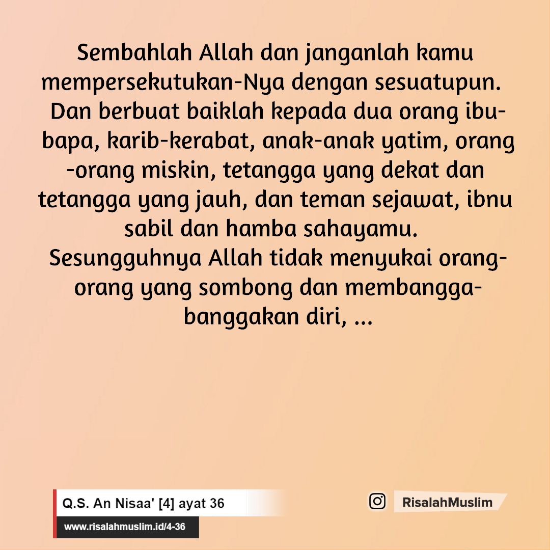 Detail Surat An Nisa 4 Ayat 36 Nomer 14