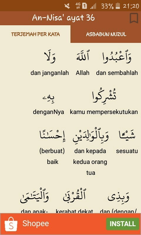 Detail Surat An Nisa 4 Ayat 36 Nomer 25