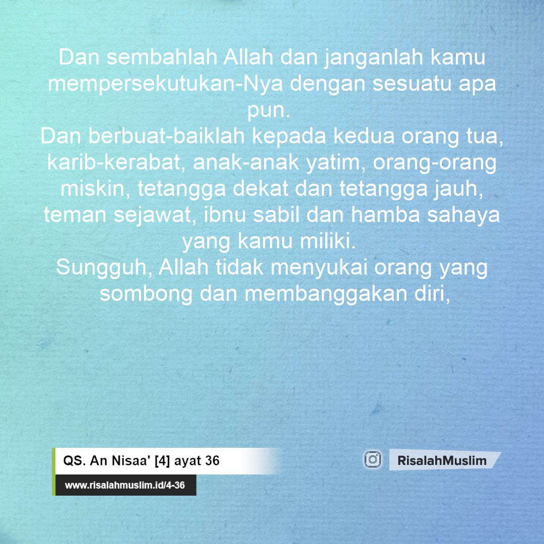 Detail Surat An Nisa 4 Ayat 36 Nomer 33