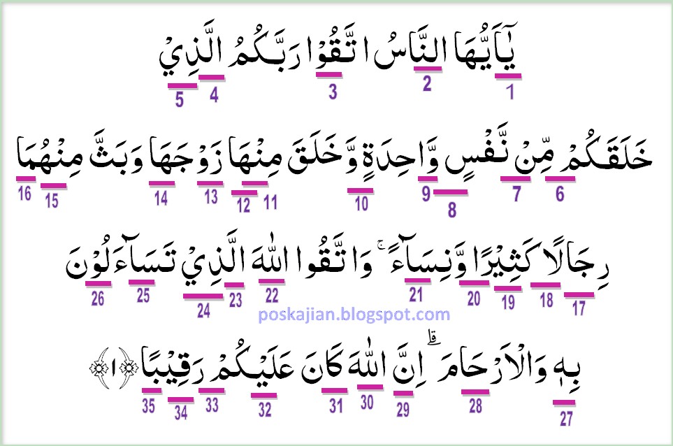 Detail Surat An Nisa Ayat 1 3 Nomer 20