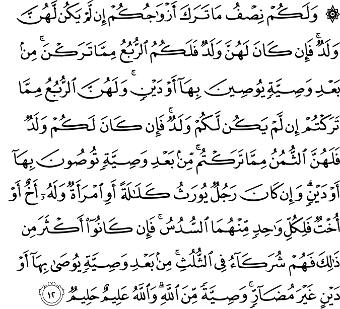 Detail Surat An Nisa Ayat 11 12 Nomer 2