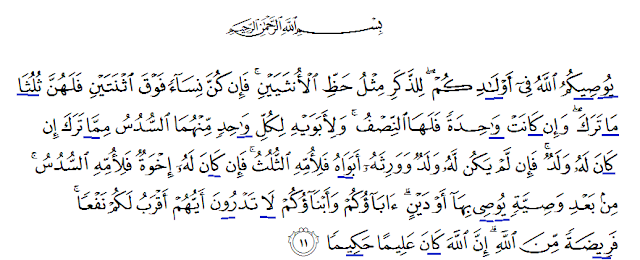 Detail Surat An Nisa Ayat 11 Nomer 14