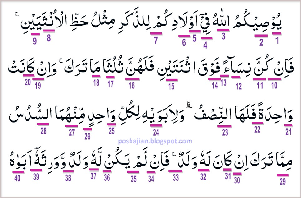 Detail Surat An Nisa Ayat 11 Nomer 18
