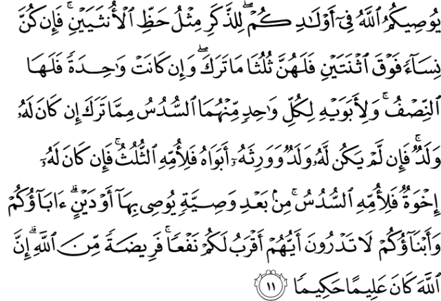 Detail Surat An Nisa Ayat 11 Nomer 4