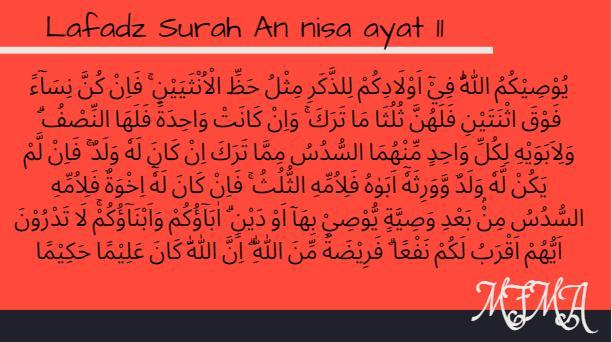 Detail Surat An Nisa Ayat 11 Nomer 35