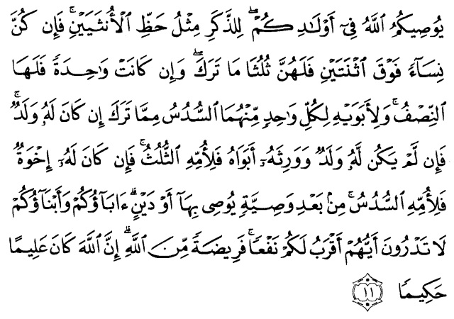 Detail Surat An Nisa Ayat 11 Nomer 6