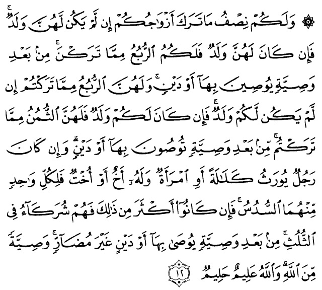 Detail Surat An Nisa Ayat 12 Nomer 4