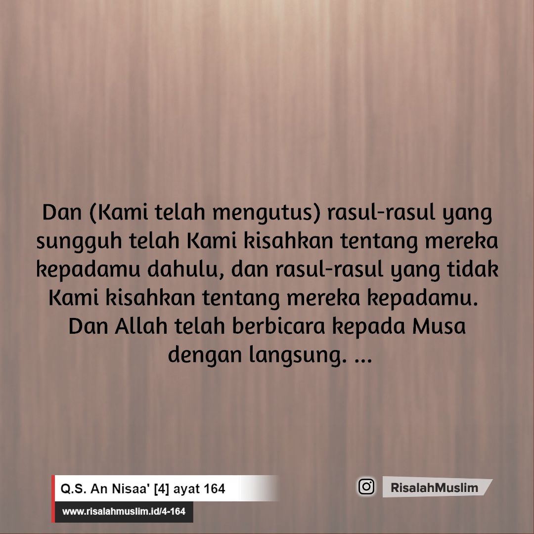 Detail Surat An Nisa Ayat 164 Nomer 8
