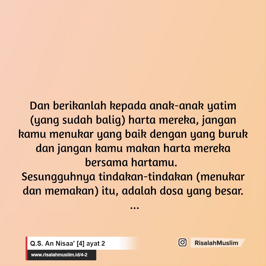 Detail Surat An Nisa Ayat 2 Nomer 9