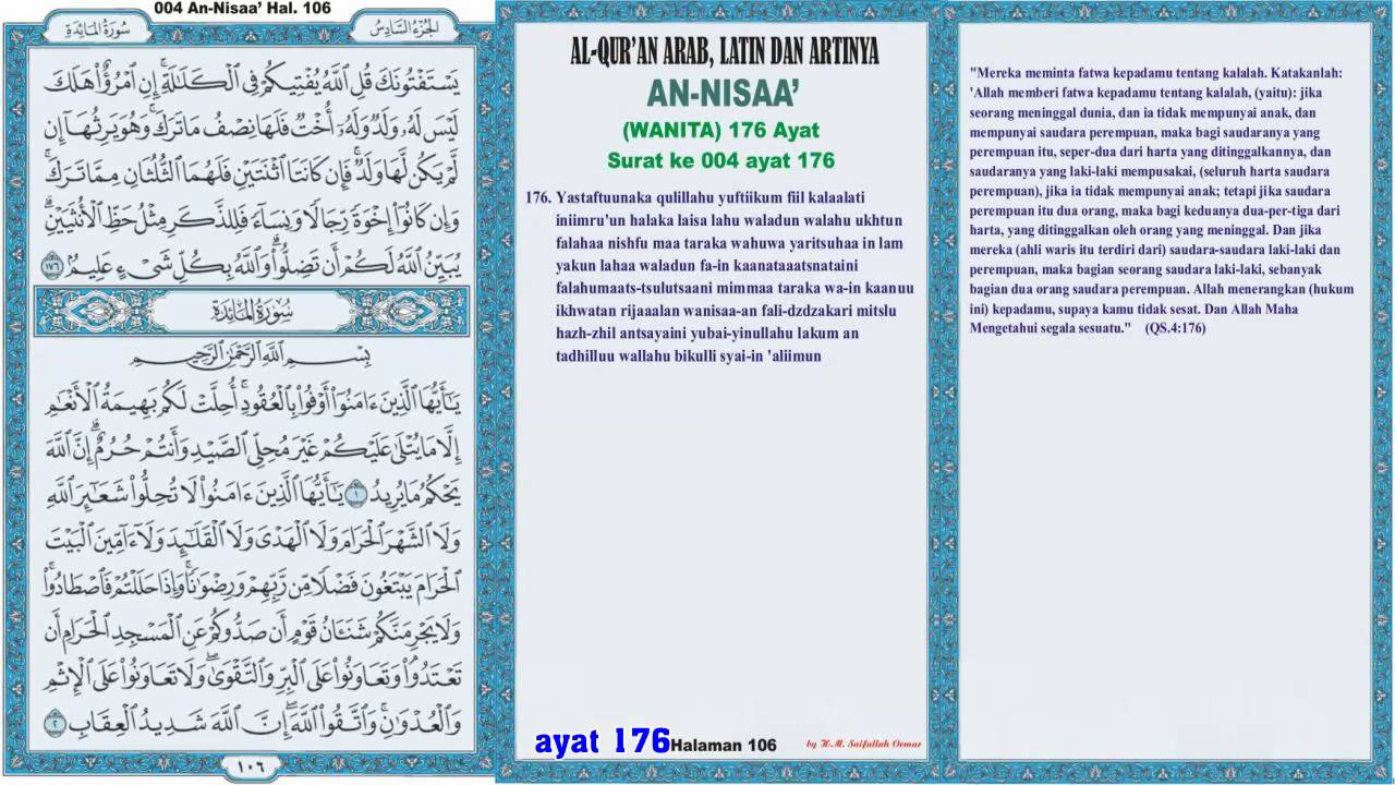 Detail Surat An Nisa Latin Dan Terjemahan Nomer 44