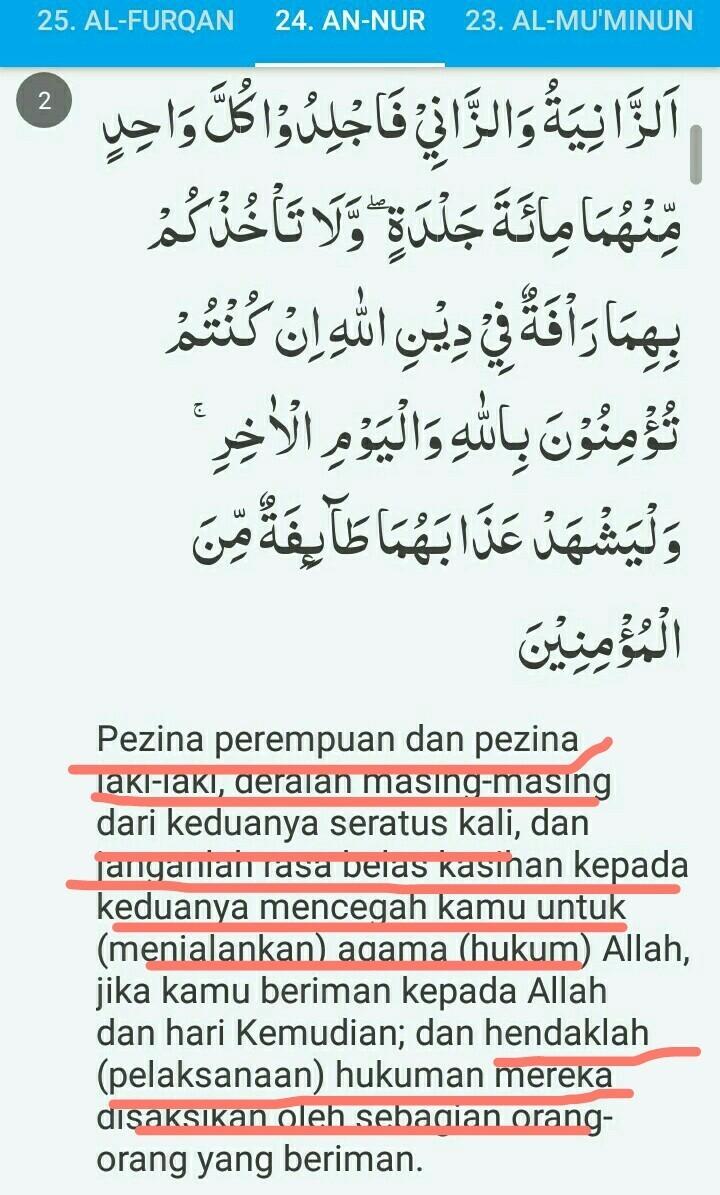 Detail Surat An Nur Ayat 2 Latin Nomer 7