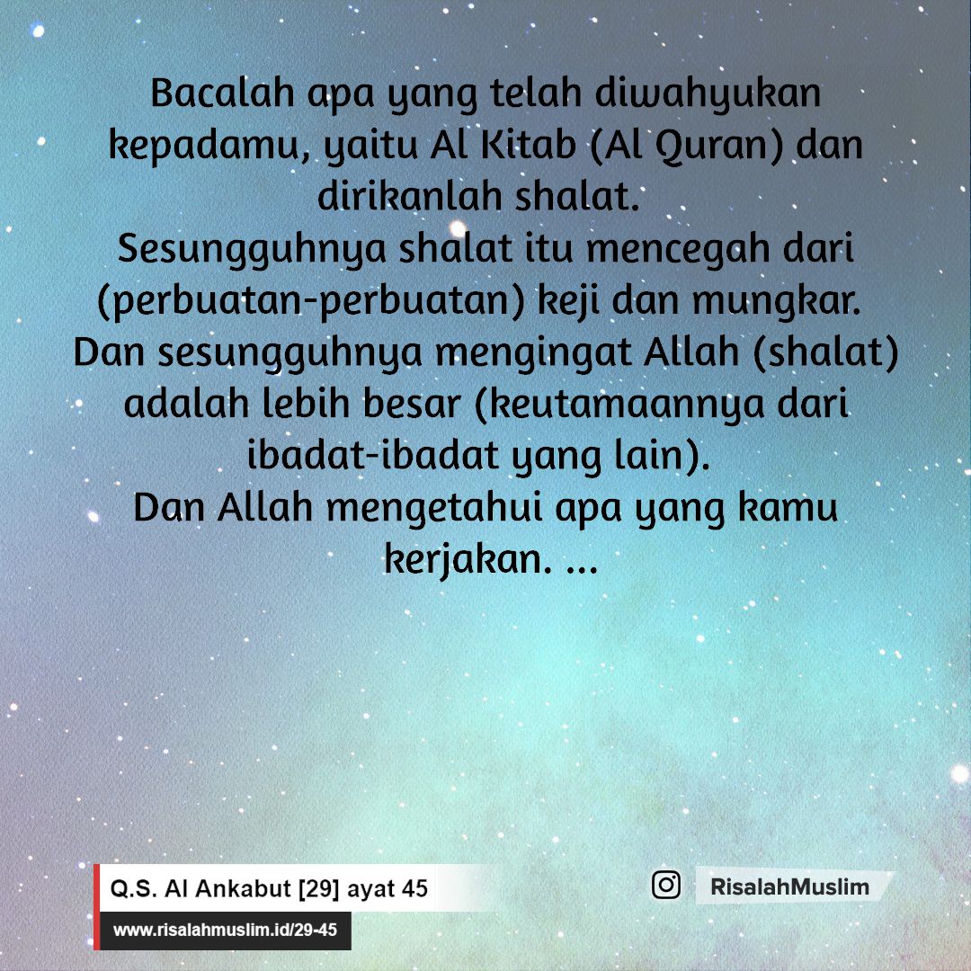 Detail Surat Ankabut Ayat 45 Nomer 13