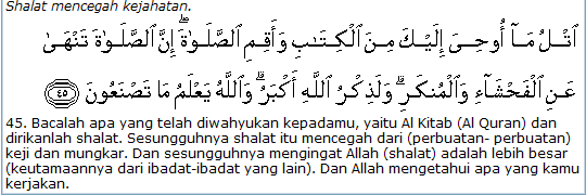 Detail Surat Ankabut Ayat 45 Nomer 9