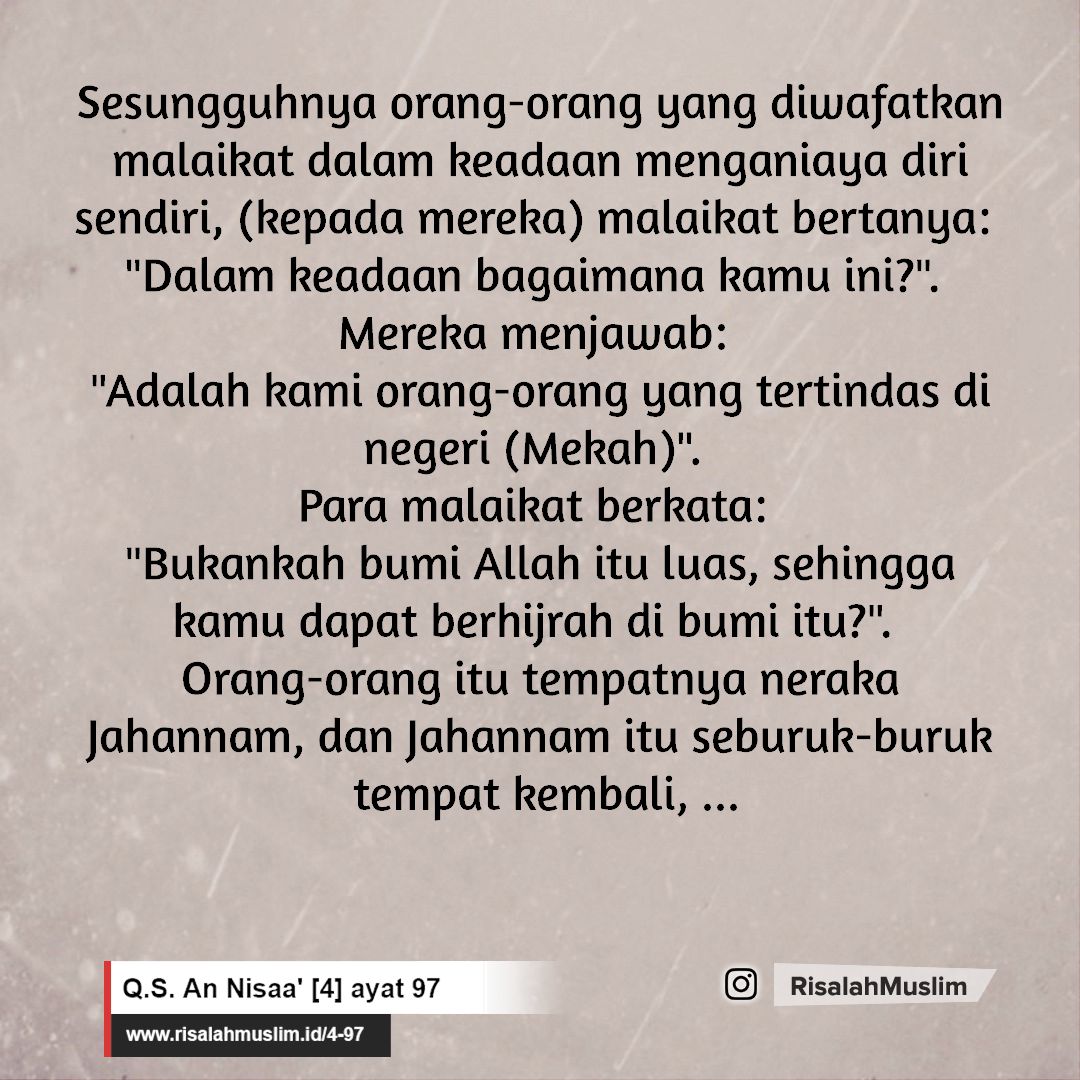 Detail Surat Annisa Ayat 100 Nomer 42