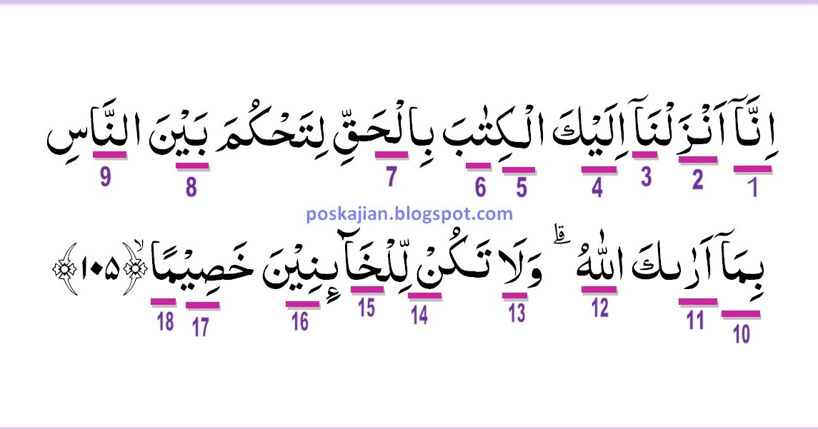 Detail Surat Annisa Ayat 105 Nomer 6