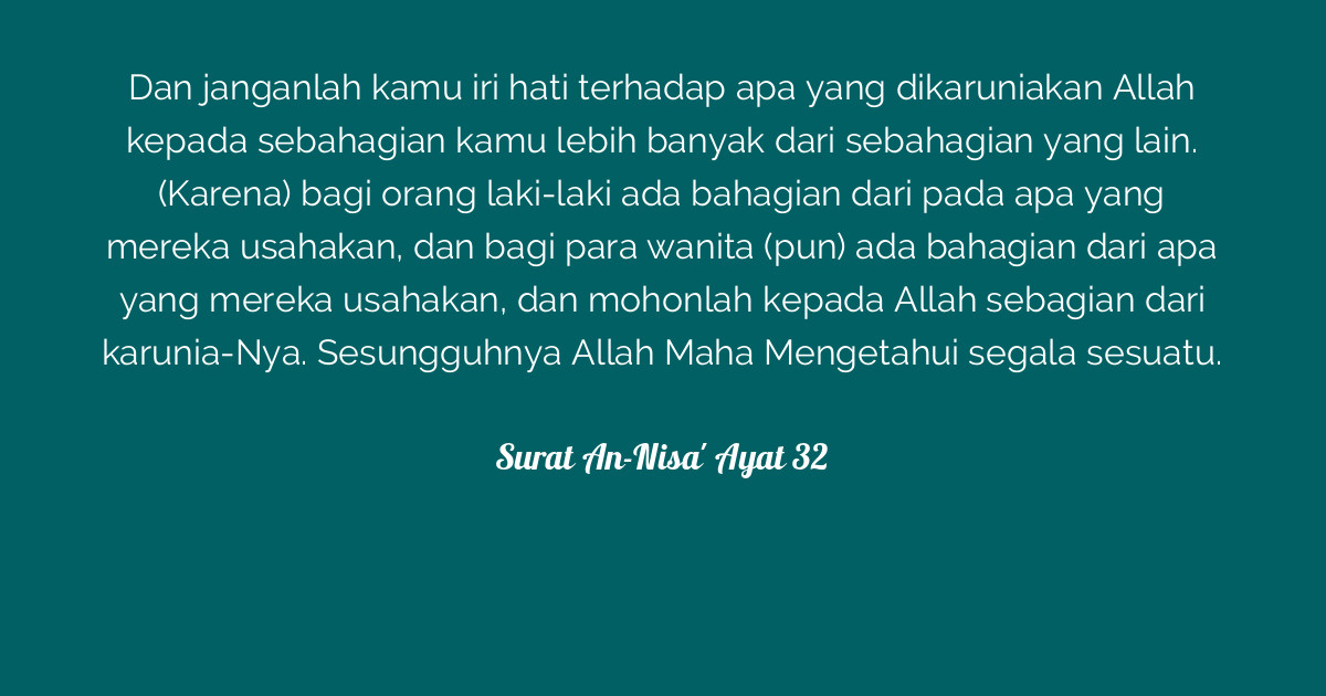 Detail Surat Annisa Ayat 32 Nomer 16