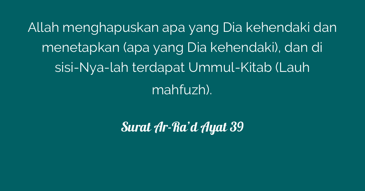 Detail Surat Ar Ra D Ayat 39 Nomer 30