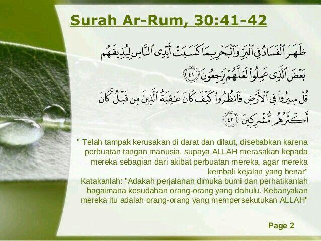 Detail Surat Arrum Ayat 41 Nomer 20