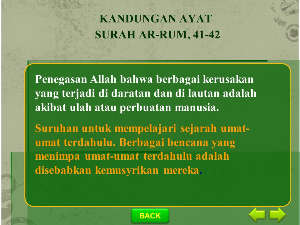 Detail Surat Arrum Ayat 41 Nomer 34